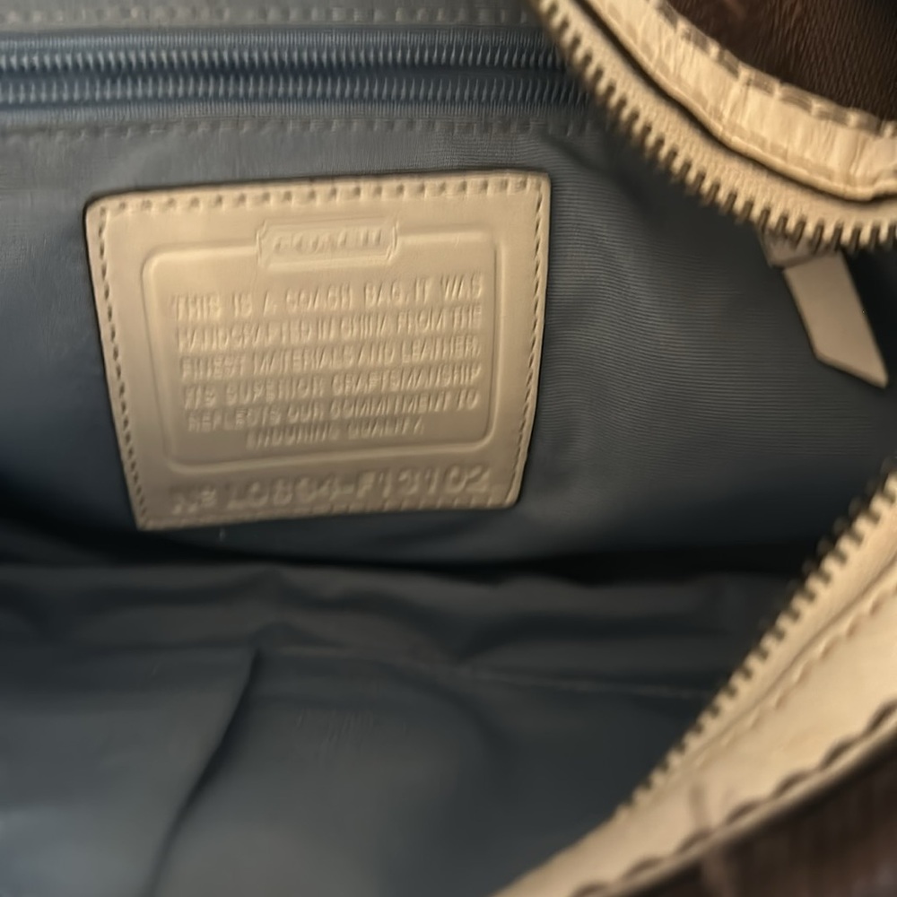 Brown and white coach bag - Picture 2 of 4